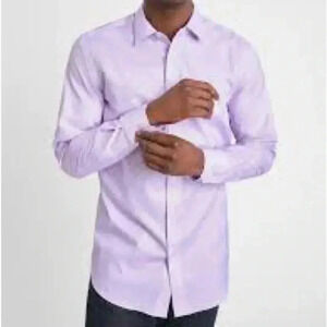 Banana republic standard fit non iron light purple sz m